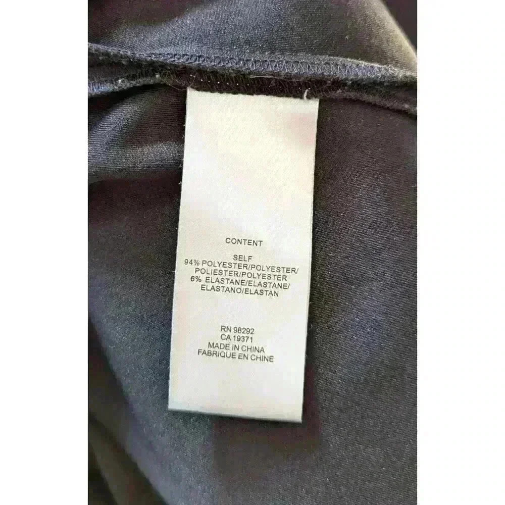 Tibi Black Shirred Sleeves A-Line V-Neck Top Size 2 - Picture 6 of 6